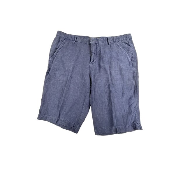 Europann Saint-Tropez Linen Shorts Mens 37 Blue Relax Resort Wear Beach Travel - Picture 1 of 10
